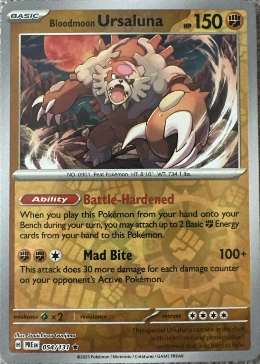 Prismatic Evolutions Bloodmoon Ursaluna [Reverse] Pokémon card
