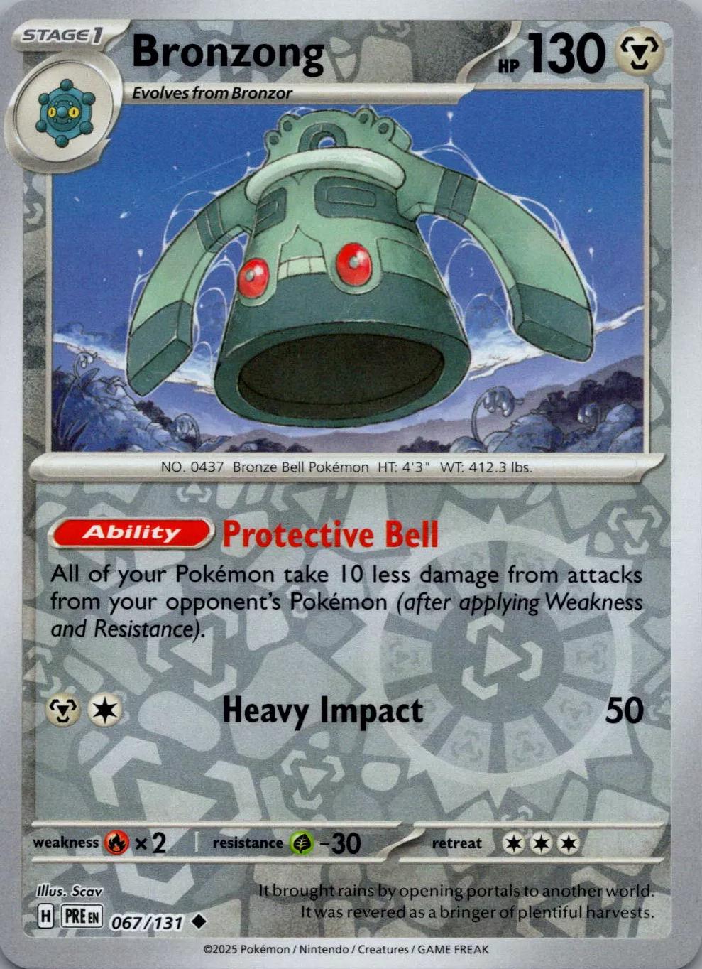 Prismatic Evolutions Bronzong [Reverse] Pokémon card