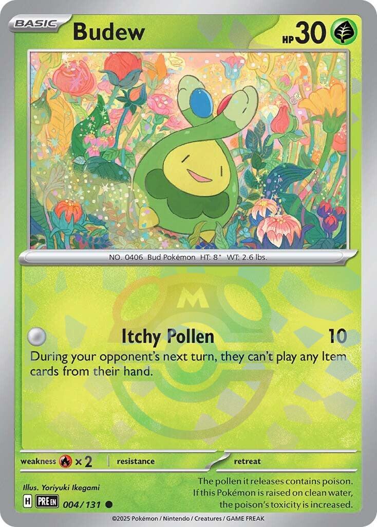 Prismatic Evolutions Budew [Master-Ball] Pokémon card