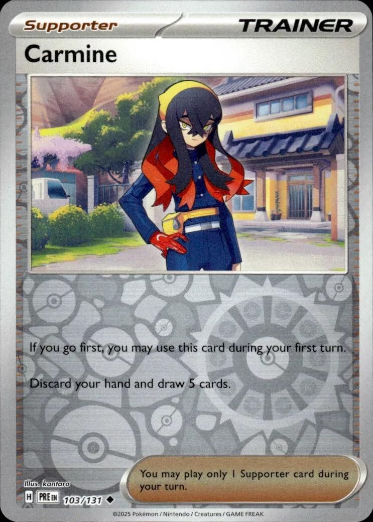Prismatic Evolutions Carmine [Reverse] Pokémon card