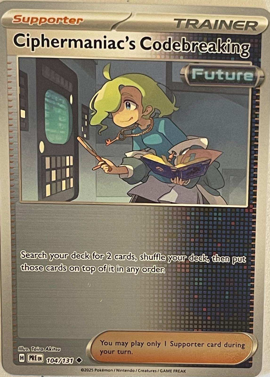 Prismatic Evolutions Ciphermaniac's Codebreaking [Reverse] Pokémon card