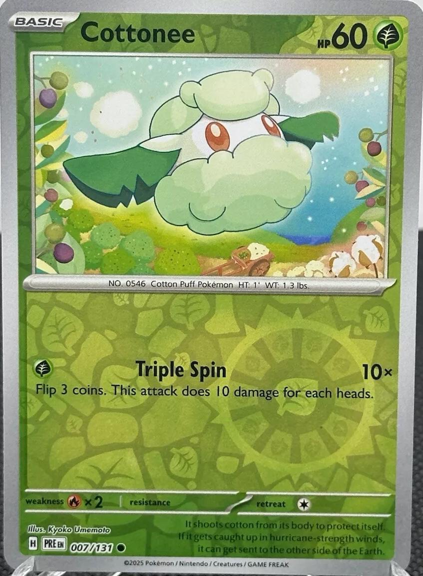 Prismatic Evolutions Cottonee [Reverse] Pokémon card