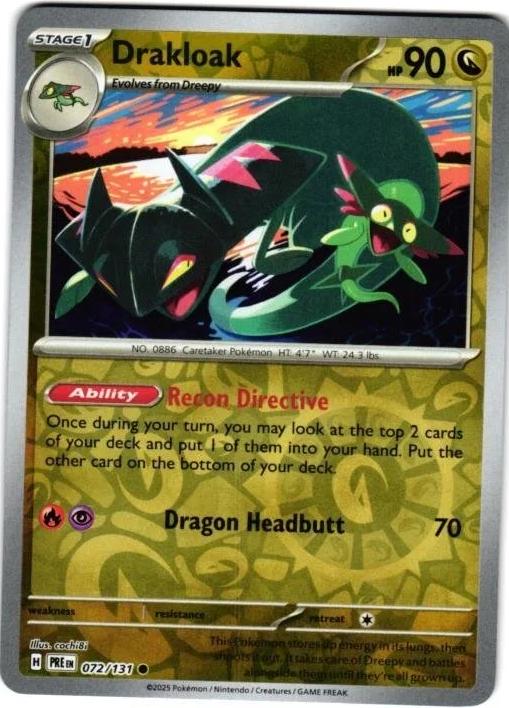 Prismatic Evolutions Drakloak [Reverse] Pokémon card