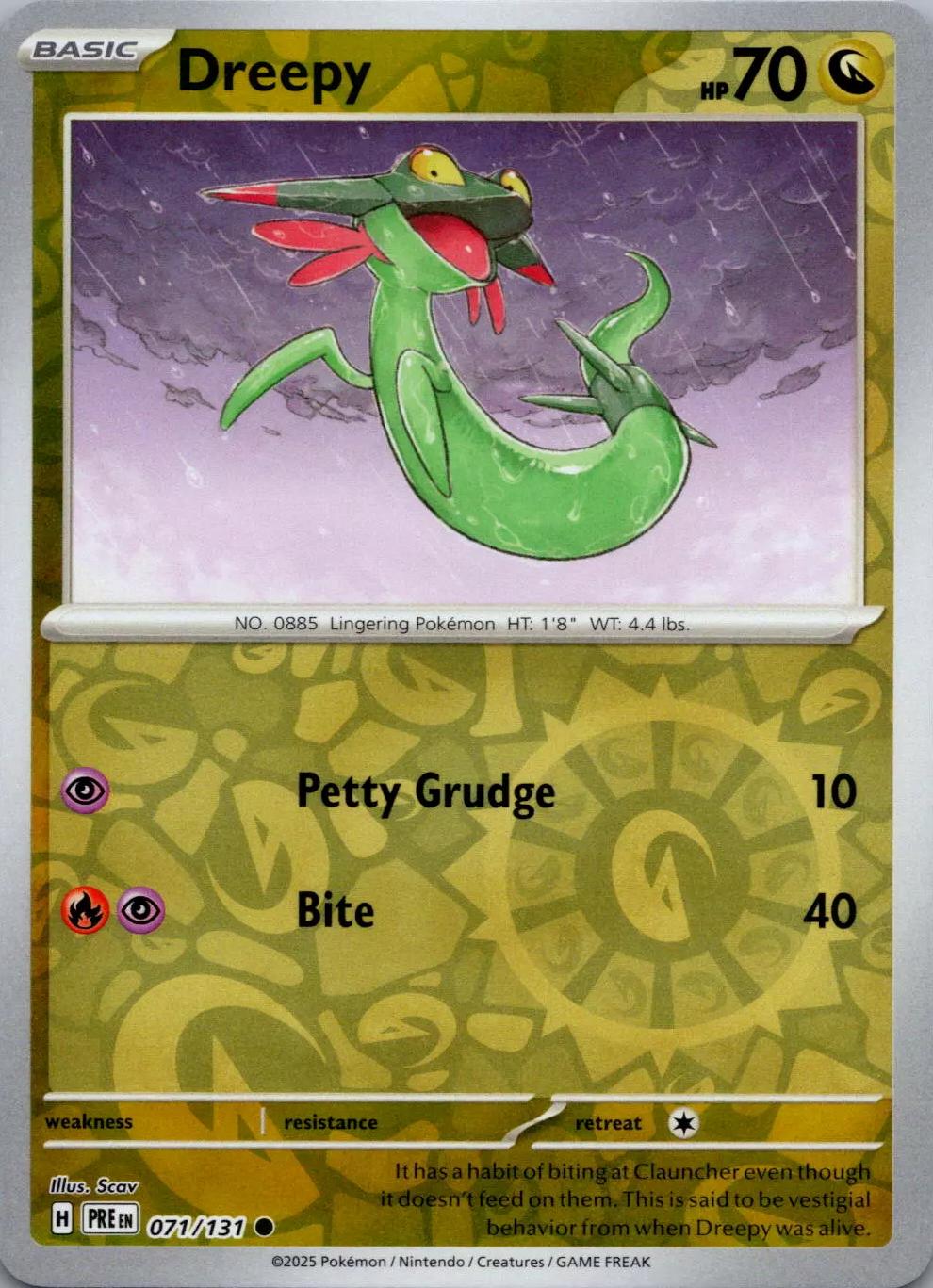 Prismatic Evolutions Dreepy [Reverse] Pokémon card