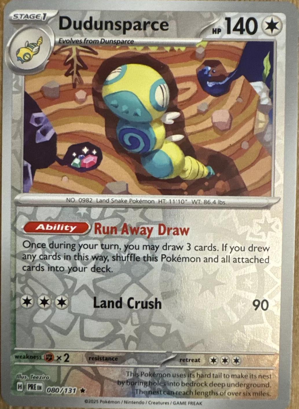 Prismatic Evolutions Dudunsparce [Reverse] Pokémon card