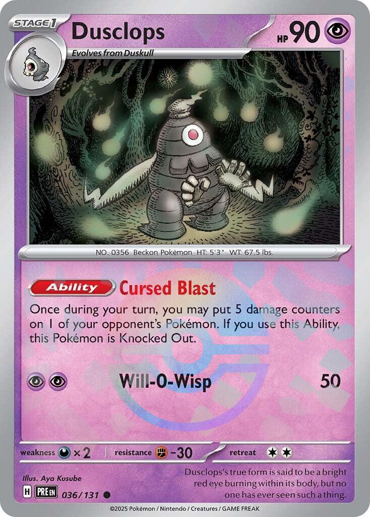 Prismatic Evolutions Dusclops [Poke-Ball] Pokémon card