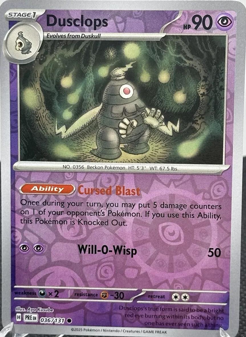 Prismatic Evolutions Dusclops [Reverse] Pokémon card