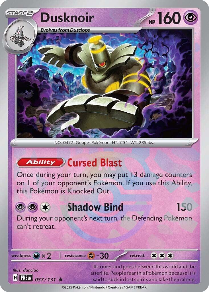 Prismatic Evolutions Dusknoir [Master-Ball] Pokémon card