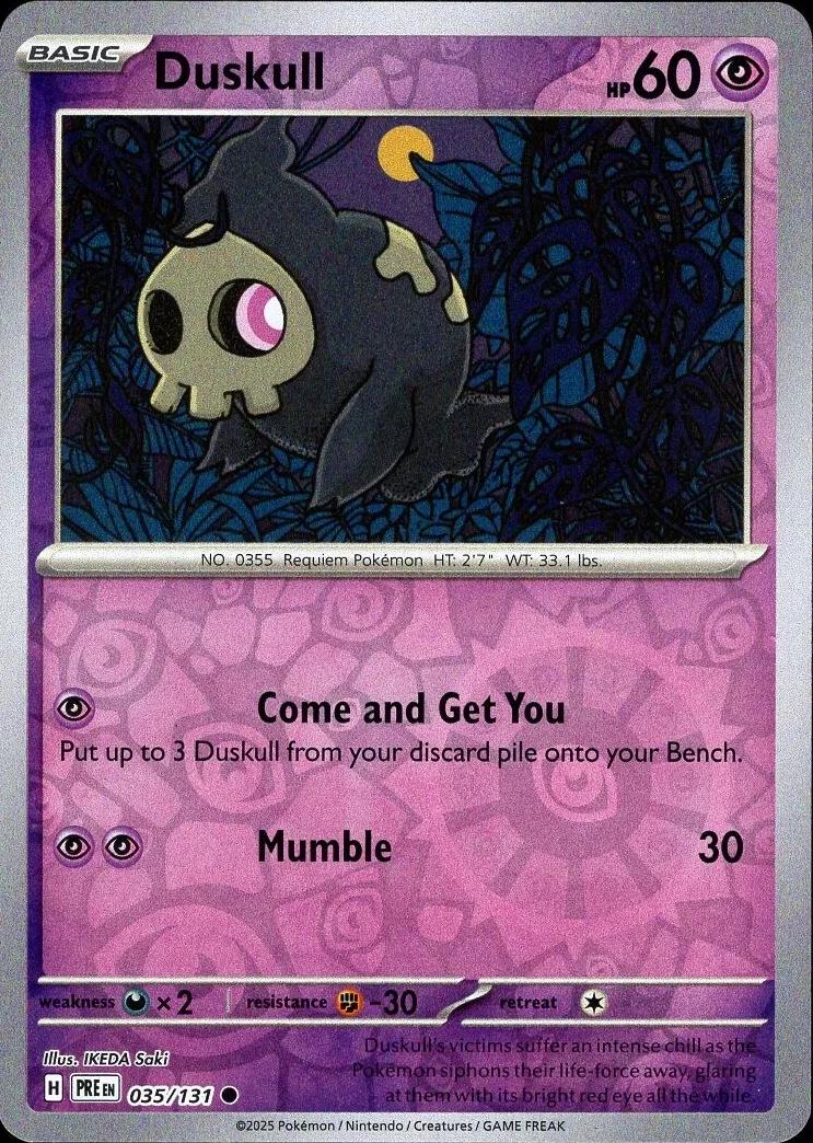 Prismatic Evolutions Duskull [Reverse] Pokémon card