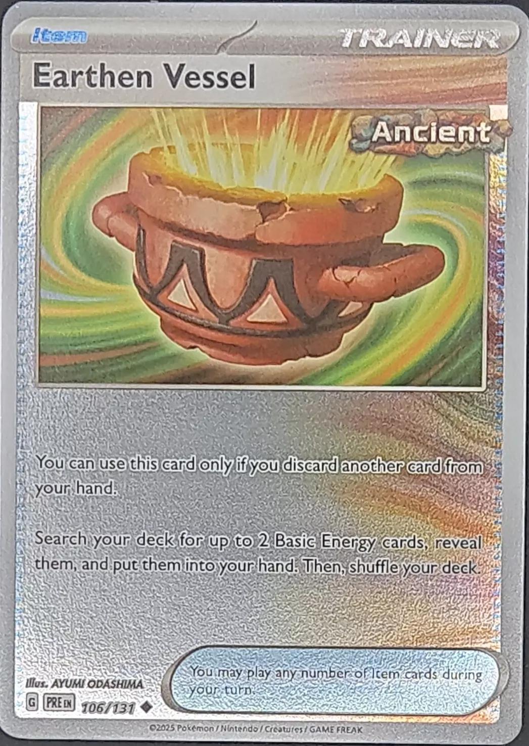 Prismatic Evolutions Earthen Vessel [Reverse] Pokémon card