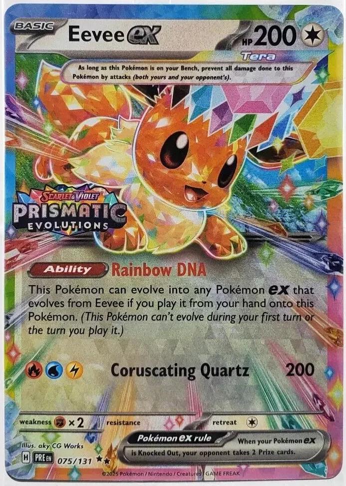 Prismatic Evolutions Eevee Ex [Stamped] Pokémon card