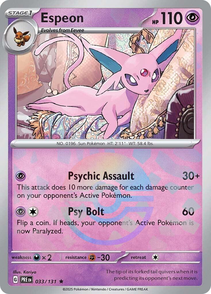 Prismatic Evolutions Espeon [Poke-Ball] Pokémon card