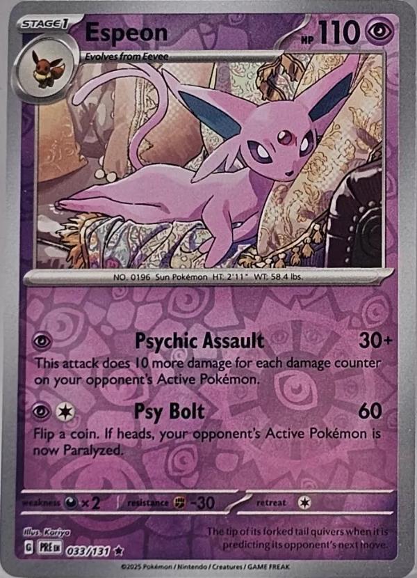 Prismatic Evolutions Espeon [Reverse] Pokémon card