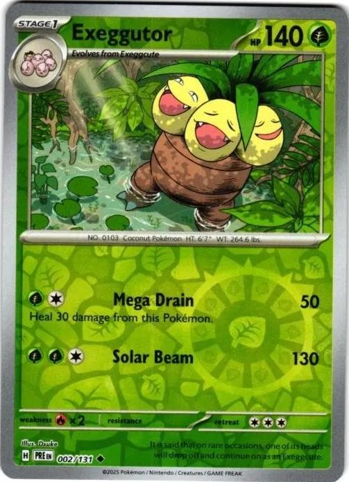 Prismatic Evolutions Exeggutor [Reverse] Pokémon card