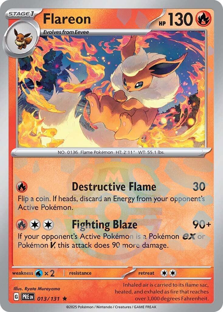 Prismatic Evolutions Flareon [Master-Ball] Pokémon card