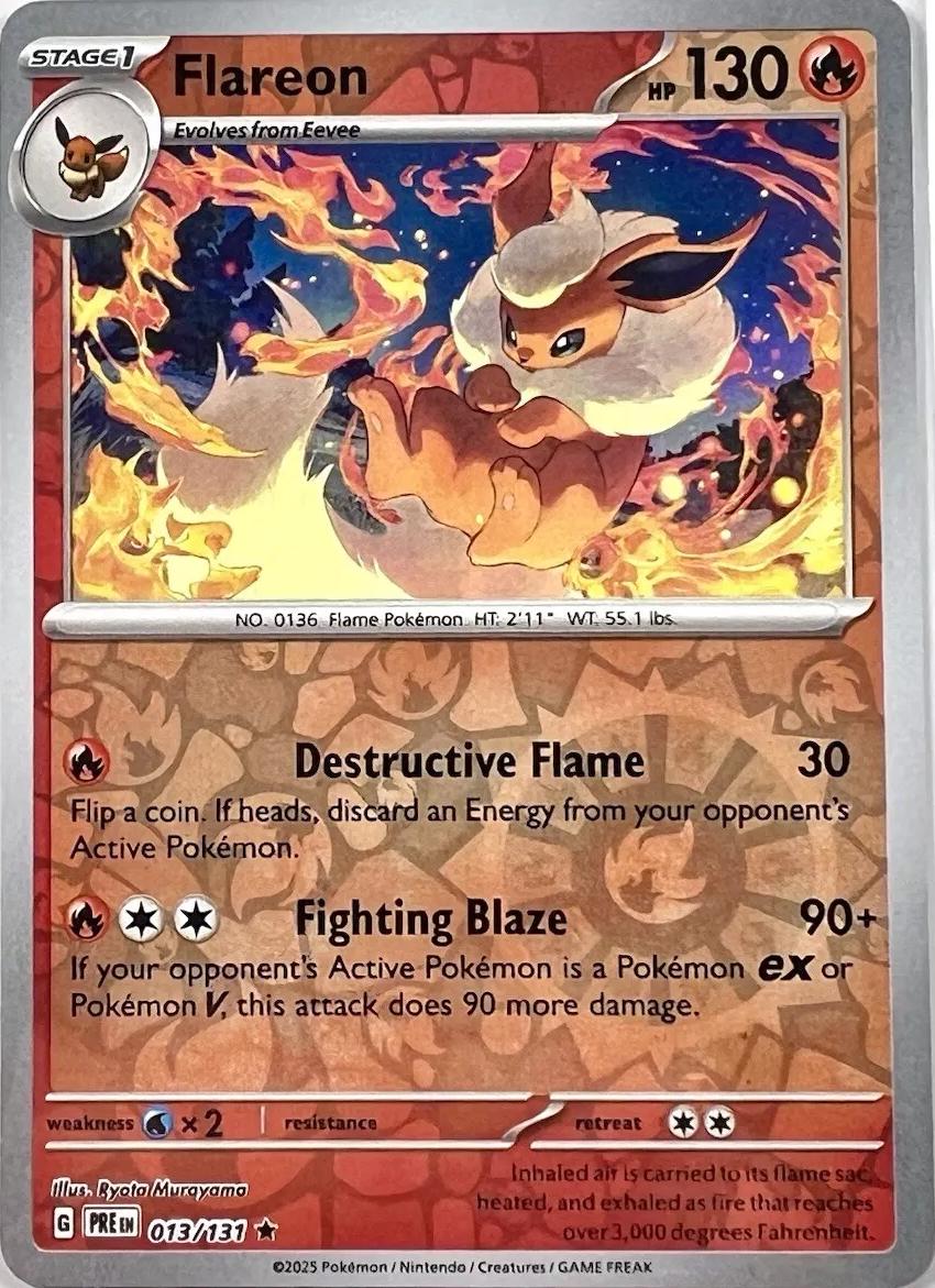 Prismatic Evolutions Flareon [Reverse] Pokémon card