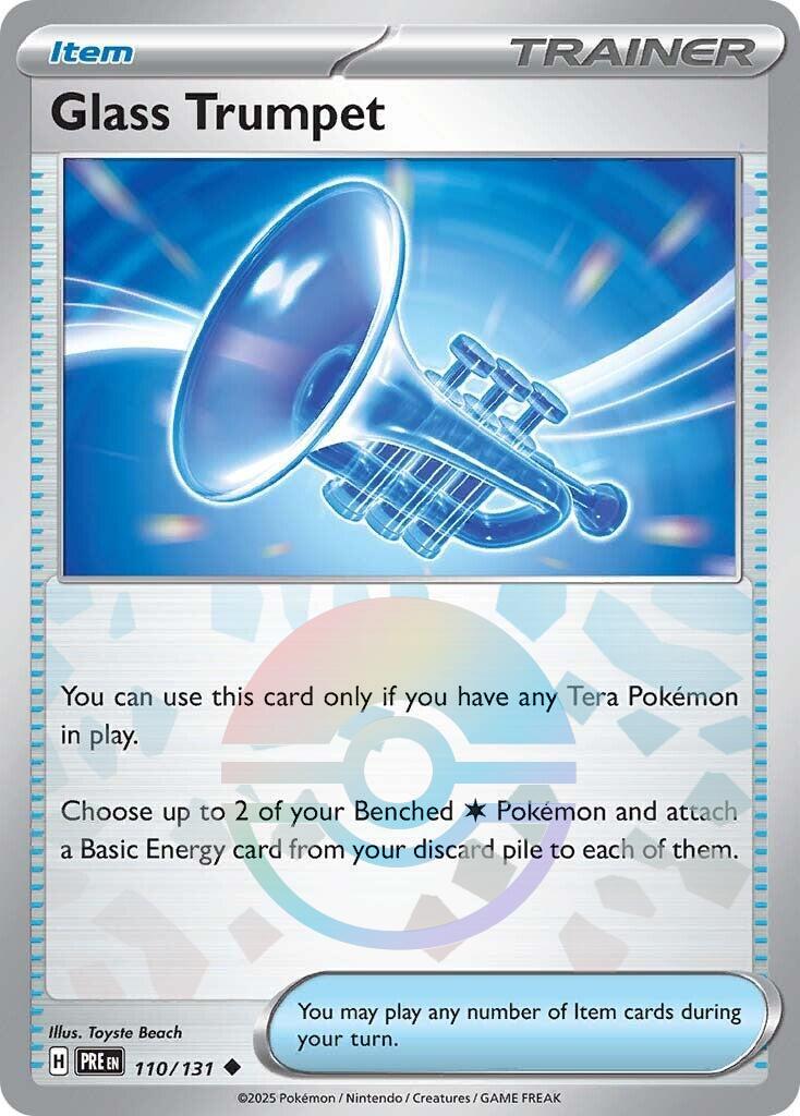 Prismatic Evolutions Glass Trumpet [Poke-Ball] Pokémon card