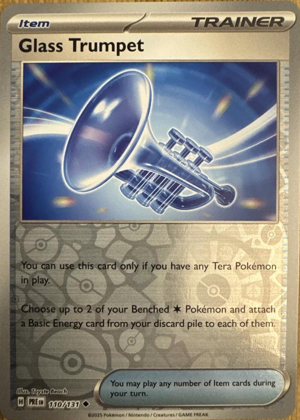 Prismatic Evolutions Glass Trumpet [Reverse] Pokémon card