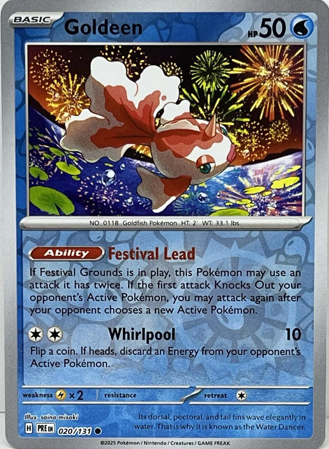 Prismatic Evolutions Goldeen [Reverse] Pokémon card