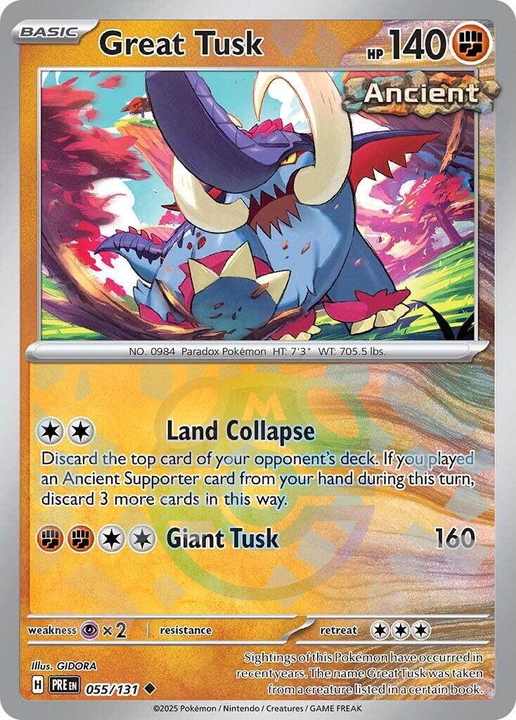 Prismatic Evolutions Great Tusk [Master-Ball] Pokémon card