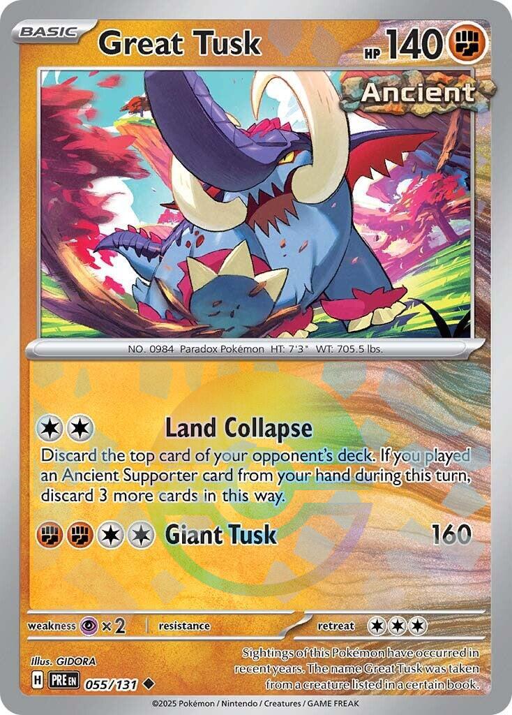 Prismatic Evolutions Great Tusk [Poke-Ball] Pokémon card