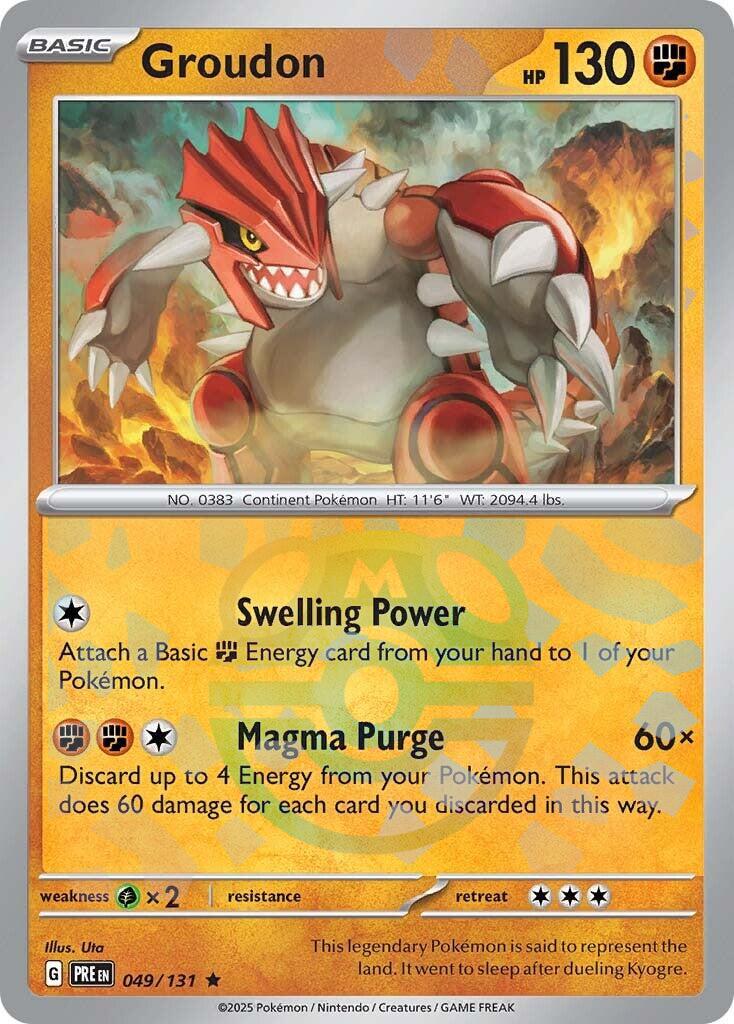 Prismatic Evolutions Groudon [Master-Ball] Pokémon card