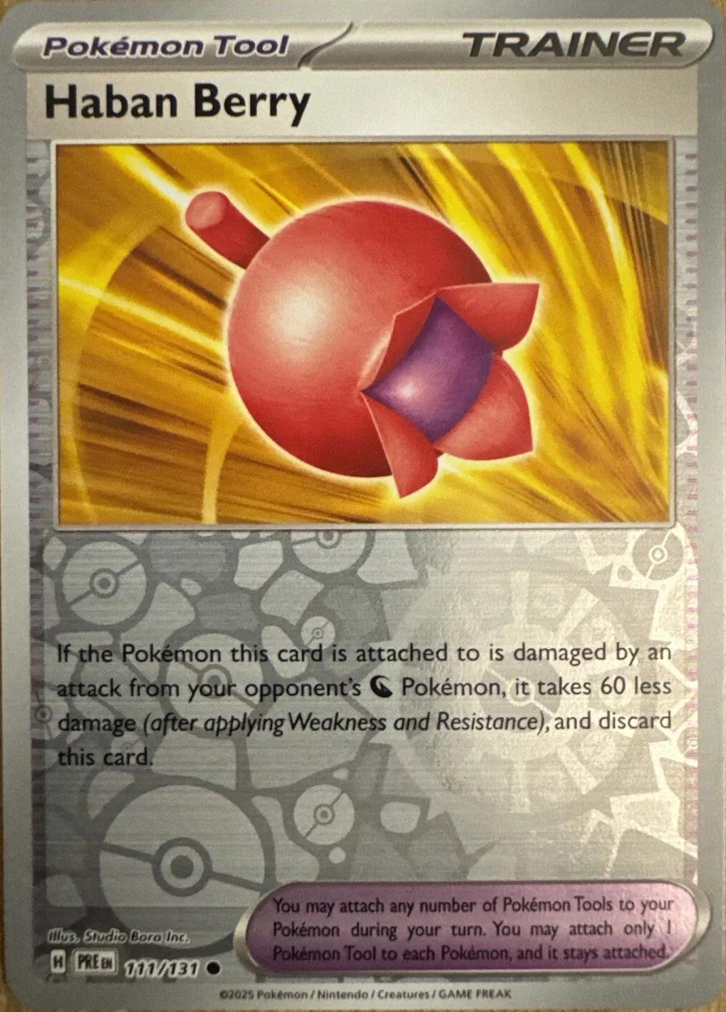 Prismatic Evolutions Haban Berry [Reverse] Pokémon card
