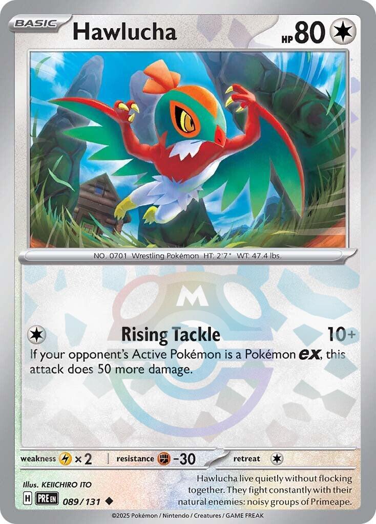 Prismatic Evolutions Hawlucha [Master-Ball] Pokémon card