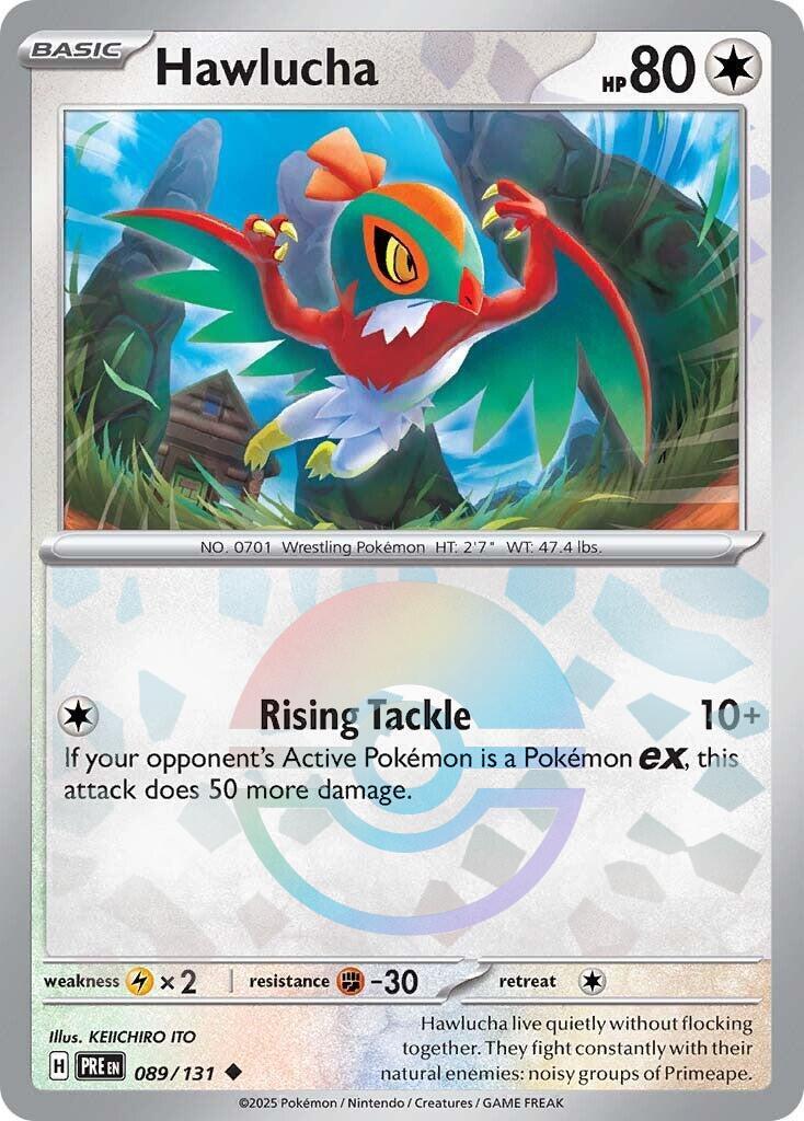 Prismatic Evolutions Hawlucha [Poke-Ball] Pokémon card