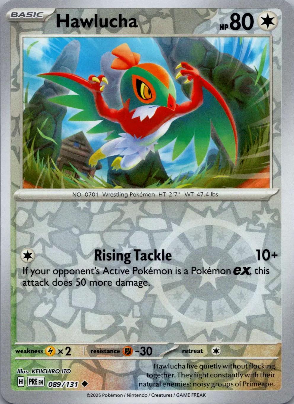 Prismatic Evolutions Hawlucha [Reverse] Pokémon card