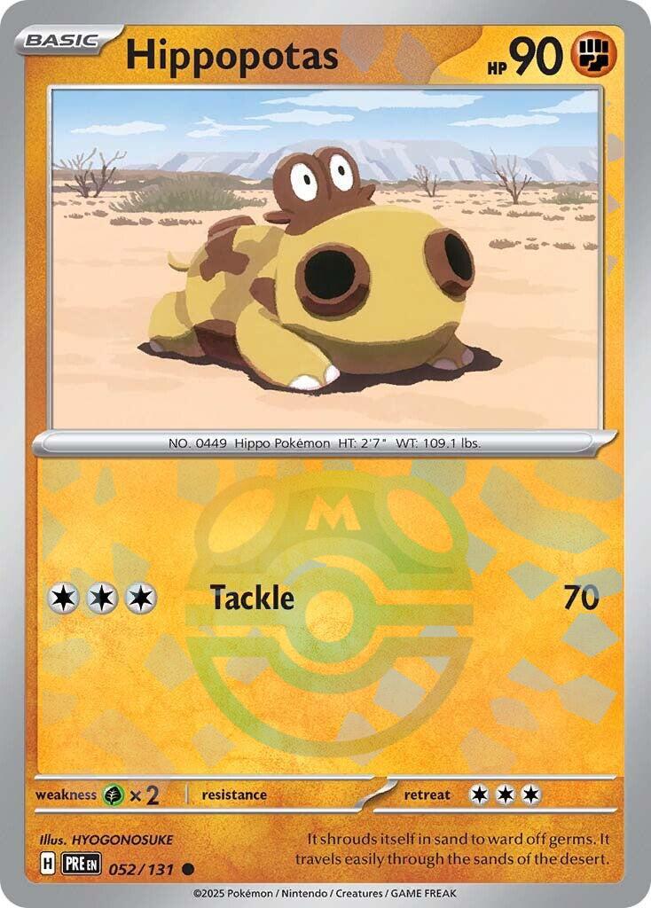 Prismatic Evolutions Hippopotas [Master-Ball] Pokémon card