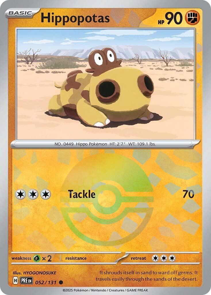 Prismatic Evolutions Hippopotas [Poke-Ball] Pokémon card