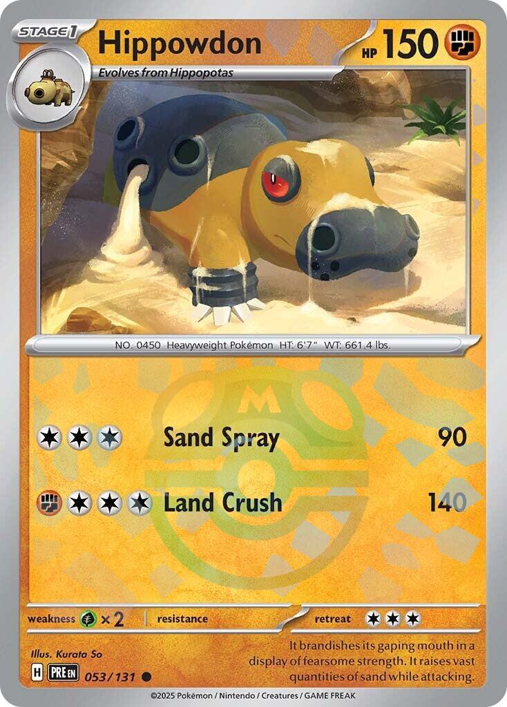 Prismatic Evolutions Hippowdon [Master-Ball] Pokémon card