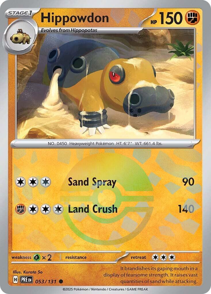 Prismatic Evolutions Hippowdon [Poke-Ball] Pokémon card