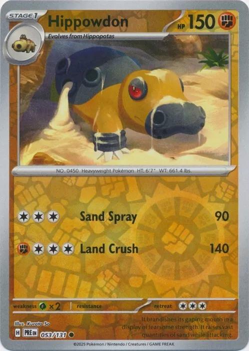 Prismatic Evolutions Hippowdon [Reverse] Pokémon card