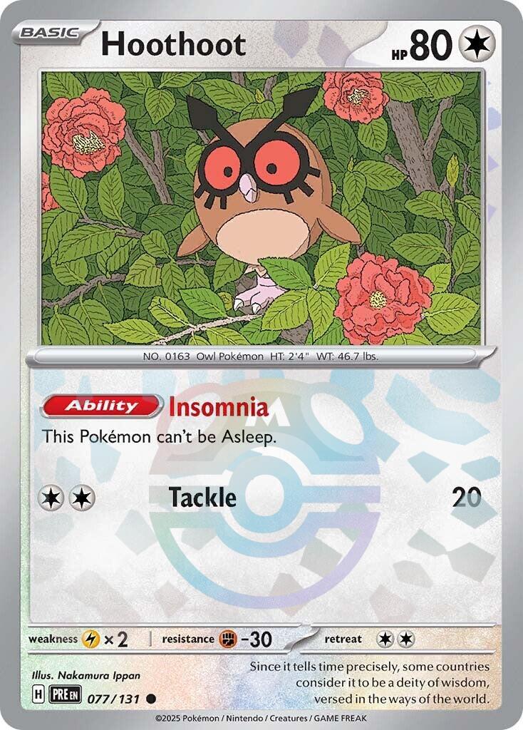 Prismatic Evolutions Hoothoot [Master-Ball] Pokémon card
