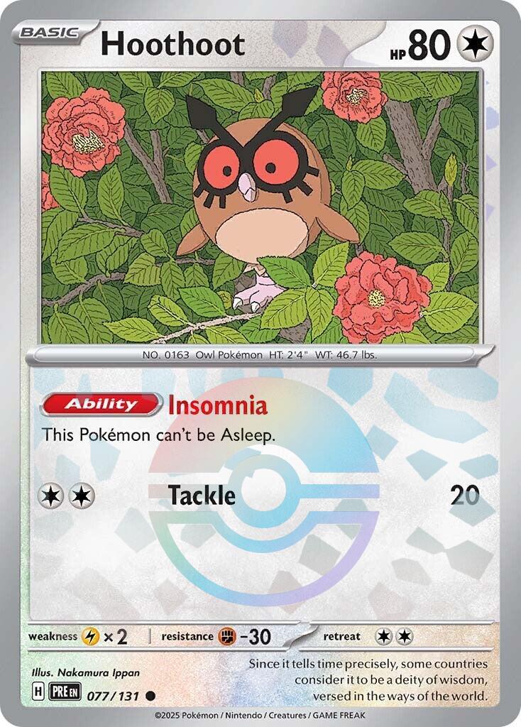 Prismatic Evolutions Hoothoot [Poke-Ball] Pokémon card