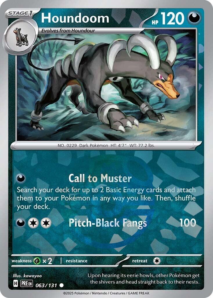 Prismatic Evolutions Houndoom [Master-Ball] Pokémon card
