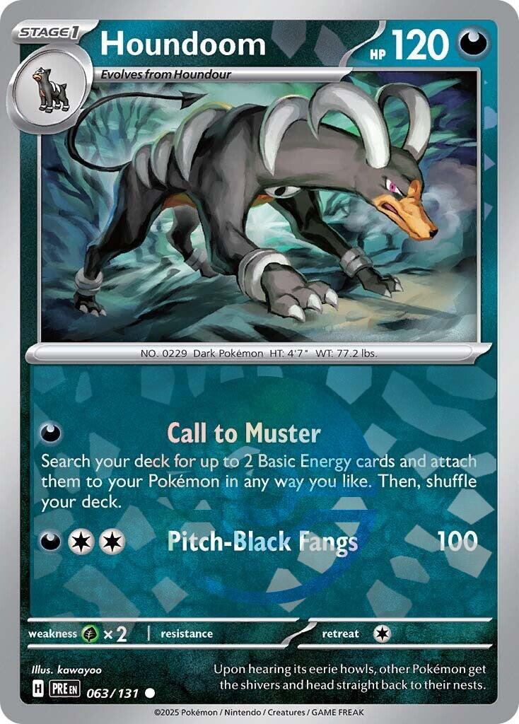 Prismatic Evolutions Houndoom [Poke-Ball] Pokémon card