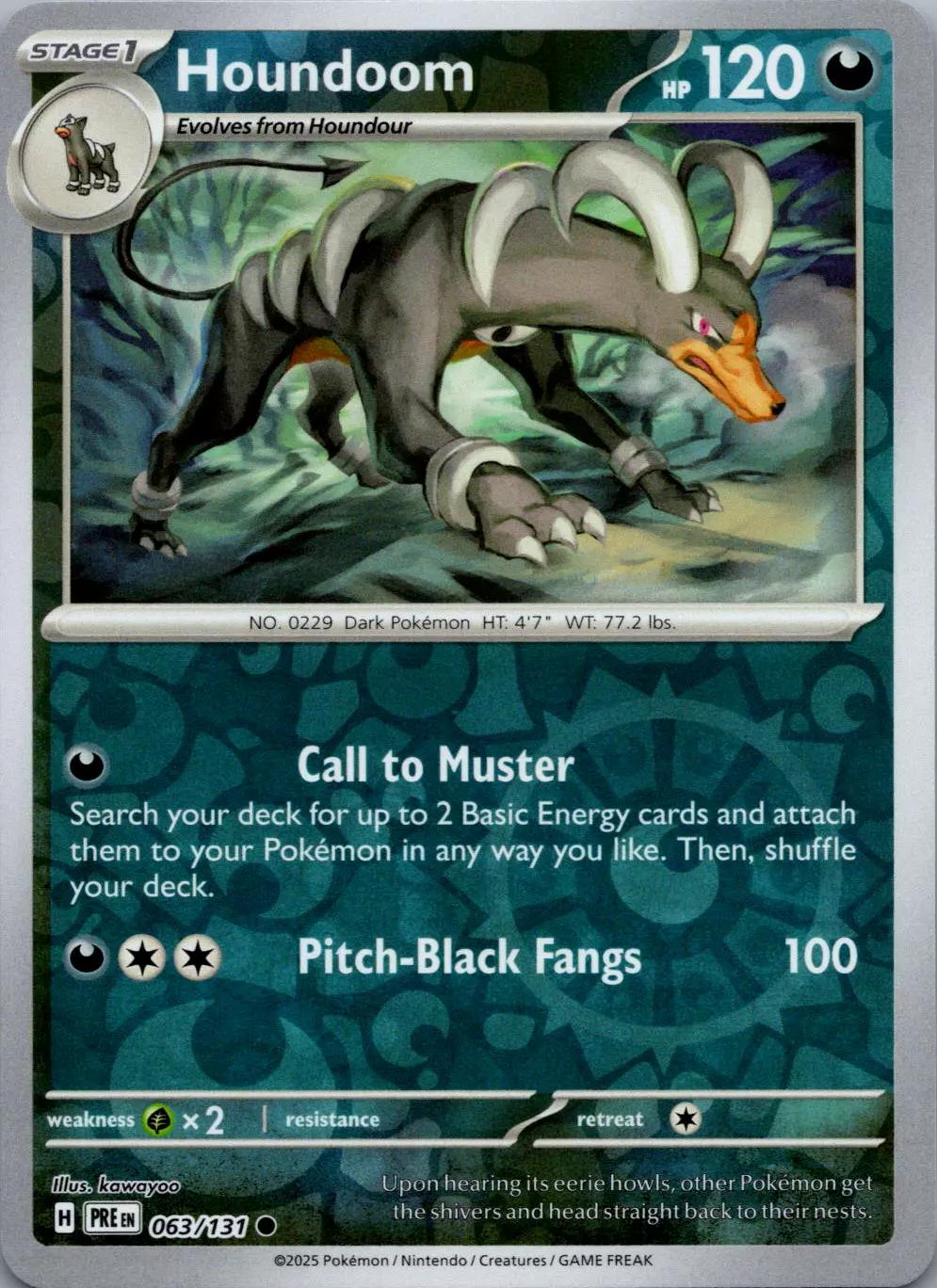 Prismatic Evolutions Houndoom [Reverse] Pokémon card