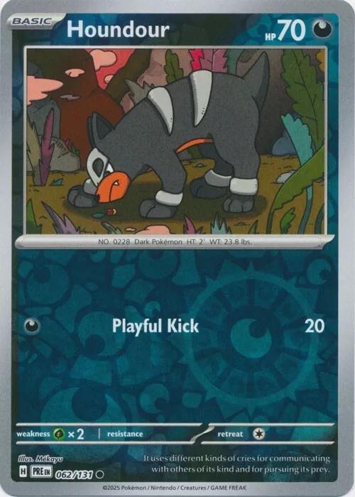 Prismatic Evolutions Houndour [Reverse] Pokémon card