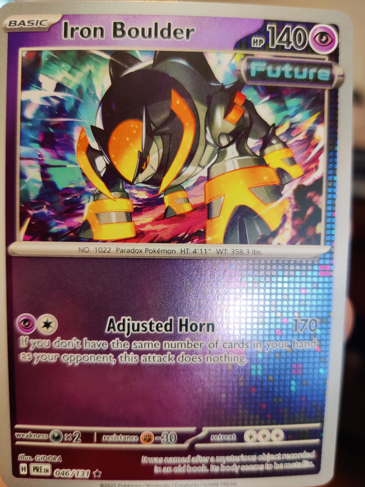 Prismatic Evolutions Iron Boulder [Reverse] Pokémon card