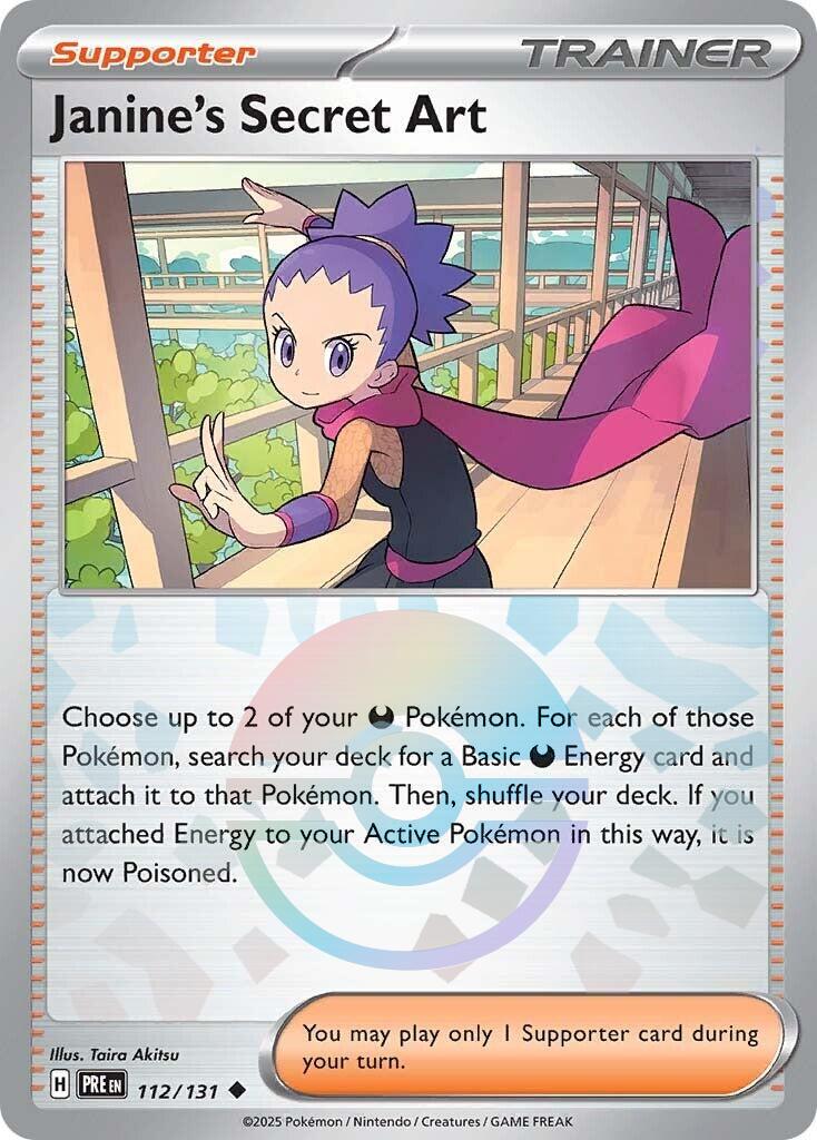 Prismatic Evolutions Janine's Secret Art [Poke-Ball] Pokémon card