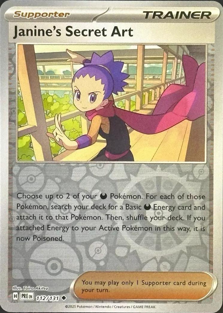 Prismatic Evolutions Janine's Secret Art [Reverse] Pokémon card
