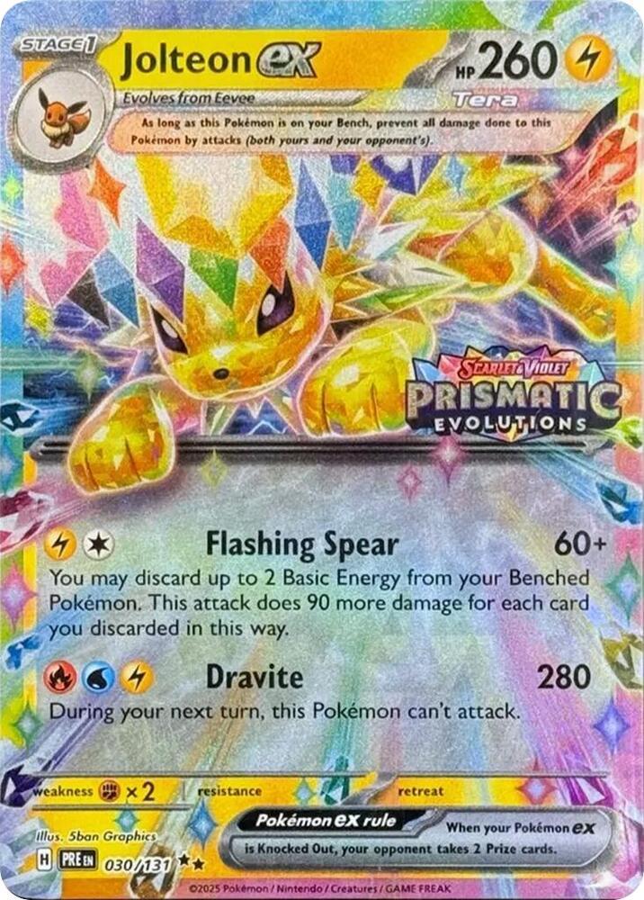 Prismatic Evolutions Jolteon ex [Stamped] Pokémon card