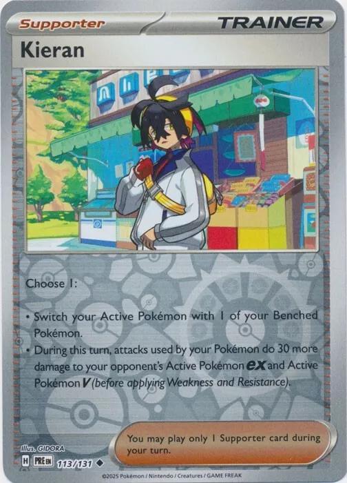 Prismatic Evolutions Kieran [Reverse] Pokémon card