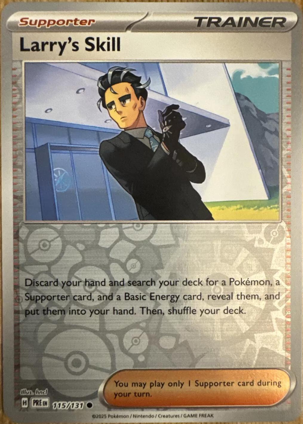 Prismatic Evolutions Larry's Skill [Reverse] Pokémon card