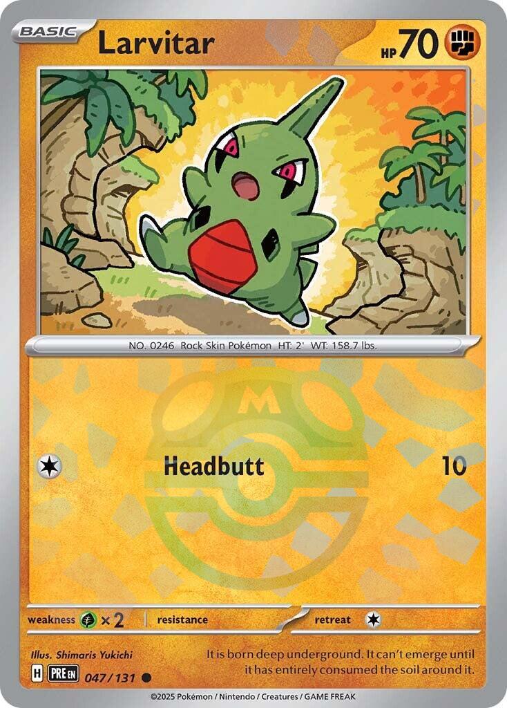 Prismatic Evolutions Larvitar [Master-Ball] Pokémon card