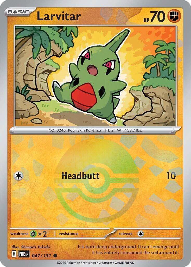 Prismatic Evolutions Larvitar [Poke-Ball] Pokémon card
