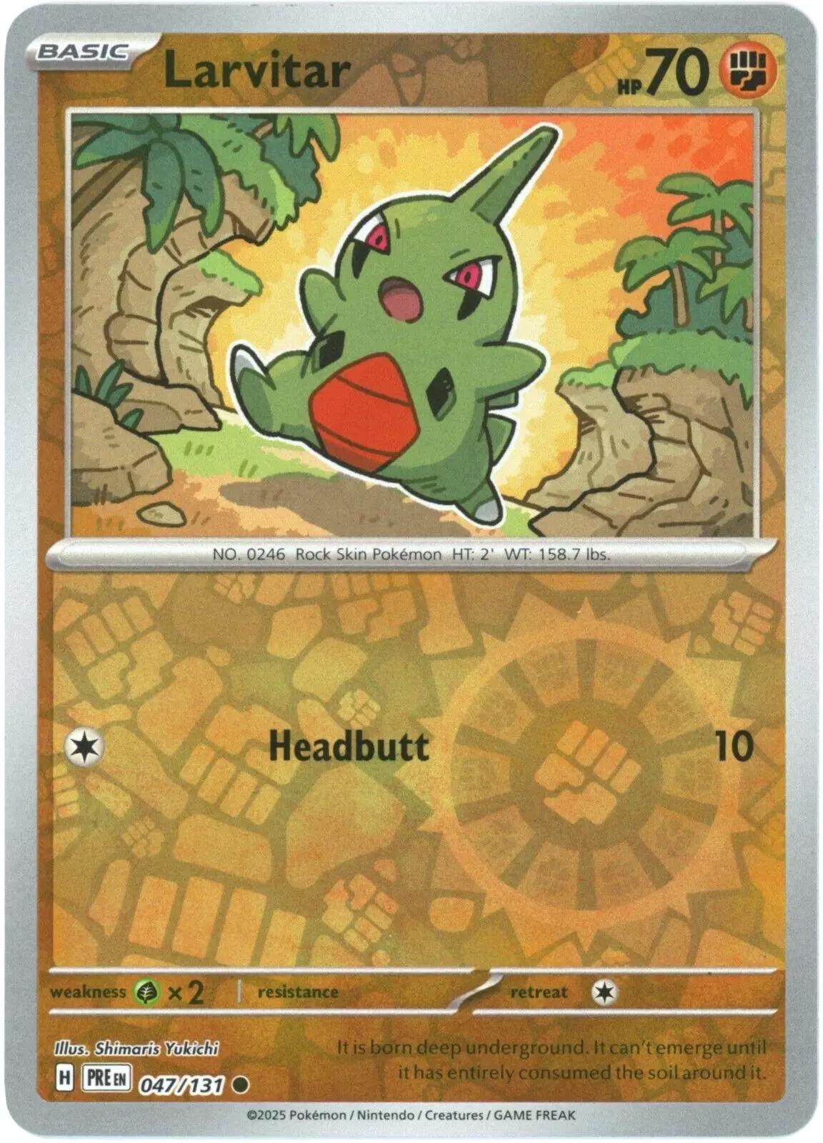 Prismatic Evolutions Larvitar [Reverse] Pokémon card